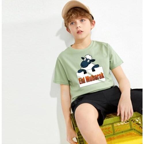 Summer Fashion Children Clothes 1-6Y T-shirt Suit Boys/Girls Clothing Gurban Festival High Quality Children Casual Pants set