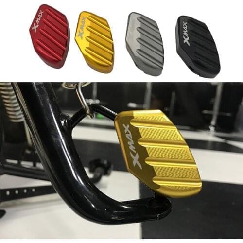 Logo XMAX Stand Enlarger Support Pads Protector For Yamaha XMAX 300 xmax 250 xmax 125 2017-2020 Foot Kickstand Extension Plate