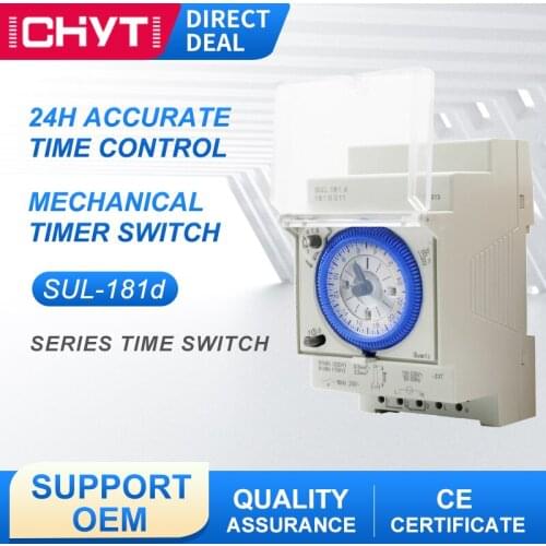 New From Stock SUL181d Track Installation Mechanical Timer 220V 24-hour Industrial Time Control Switch