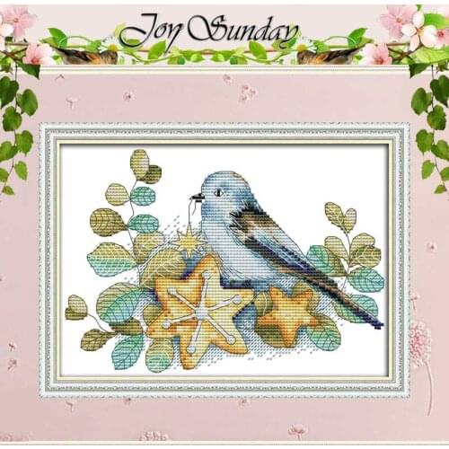Little Bird And its Baby Counted Cross Stitch 11CT 14CT Cross Stitch Set Wholesale DIY Cross-stitch Kit Embroidery Needlework