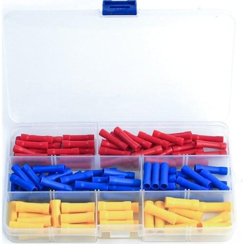 120PCS Splice Crimp Connectors Insulated Durable PVC Electrical Wire Terminal BV2 BV5.5 BV1.25 Three Colours For Home Tool