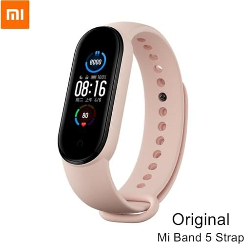 Original Xiaomi Mi Band 5 Strap Pink Limited Green Bracelet Compatible with Mi Smart Band 5 NFC