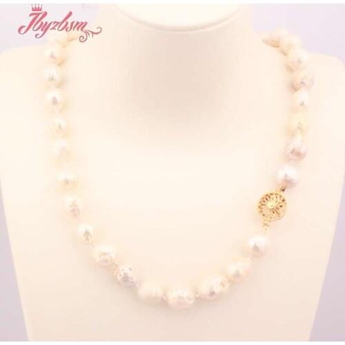 9-10mm Nearround Edsion Freshwater Pearl Natural Freshwater Pearl Beaded Necklace for Women Wedding Christmas Necklace 17"