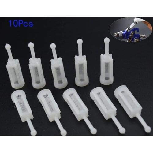 10pcs Plastic Gravity Type Spray Gun Spray Filter Pot Diameter 11mm Total Length 36mm Can Adapt To The Majority of Solvent