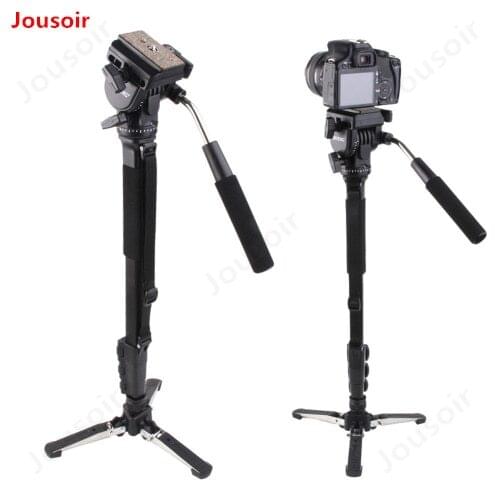 Professional YUNTENG C288 288 Monopod & Fluid Pan Head Ball & DV Unipod Mobile Phone Clip Holder For DSLR VCT-288 CD15
