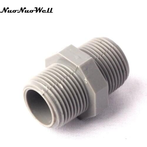4pcs NuoNuoWell 3/4" Male Straight Connector for Garden Micro Drip Irrigation Watering System Aquarium Supplies Hose Connector