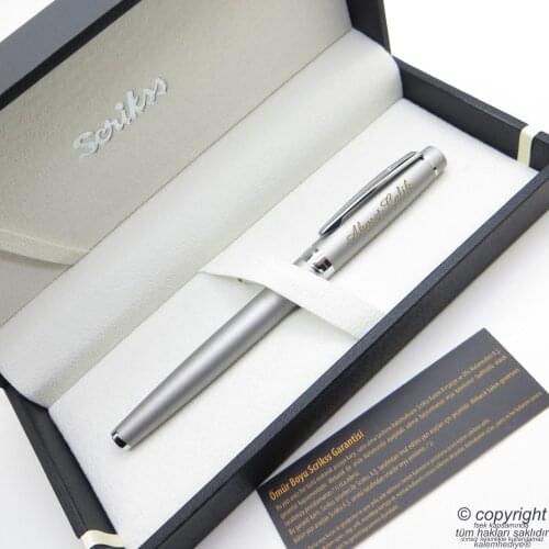 Scrikss 38 Mat Chrome Roller Pen | Scrikss Pen | İsme Special Pen | Gift Pen