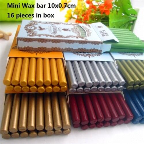 DIY 16pcs High Quality Mini Sealing Wax Stick Retro Seal Stamp Vintage Wax Stick Sellado Sax palillo sello de la cera de Sellos