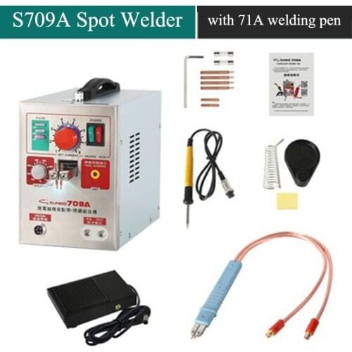 SUNKKO 709A with HB-71A Welding Pen LED Pulse Battery Spot Welder Spot Welding Machine for 18650 battery