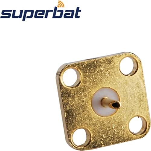 Superbat SMA 4 hole Jack Panel Mount Flange with Solder Cup Straight RF Coaxial Connector