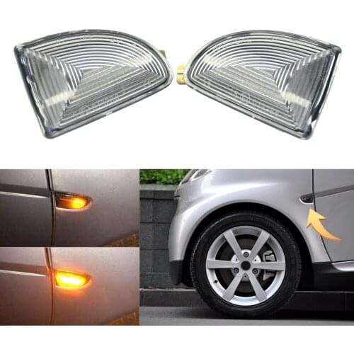 2 Pcs Side Marker Lamp Dynamic Led Turn Signal Light For Mercedes Benz Smart Fortwo W451 Coupe Cabrio 2007-2014