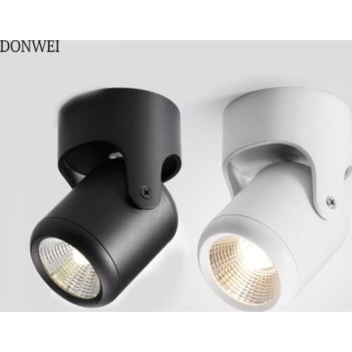 9W Surface Mounted LED Ceiling Light 270 Degree Rotatable background Ceiling Lamp for Shop Livingroom Exhibition AC85-265V