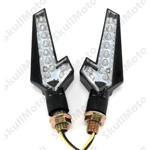 Universal Motorcycle Parts Sword 10LED Black Clear Sword Turn Signal Blinker Light For Honda Yamaha Kawasaki Suzuki