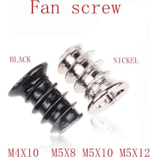 20PCS M5*8mm M5*10mm M5*12mm KB Computer PC Case Cooling Fan Mount Screw Heat Dissipation Screws Fixer