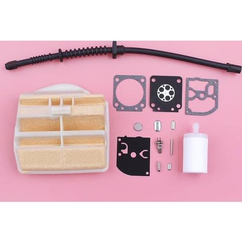 Air Fuel Filter Line For Husqvarna 445 445E 450 450E Carburetor Repair Rebuild Kit Chainsaw Replace Spare Part