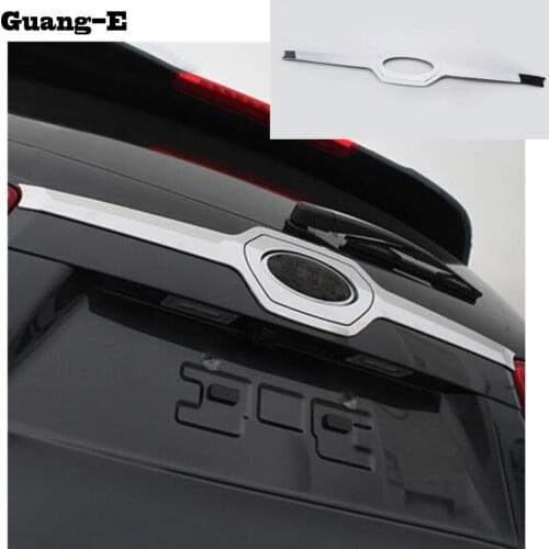 Car Rear Back Bumper Trunk Cover ABS Chrome Wrap License Trim Frame Lamp Panel 1pcs For Kia Sorento L 2015 2016 2017