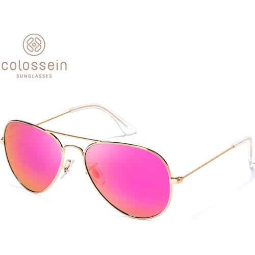 COLOSSEIN PINGLAS Pilot Sunglasses Women Blue Gradient Mirrored Polarized UV400 Vintage Sun Glassses Men Unisex Driving Googles