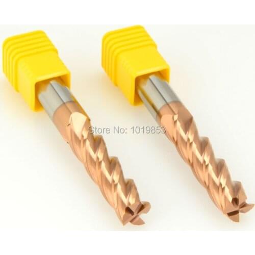 1pcs SLONS S500-12x12x75L 60hrc flat tungsten CARBIDE milling cutter end mills for hardened steel