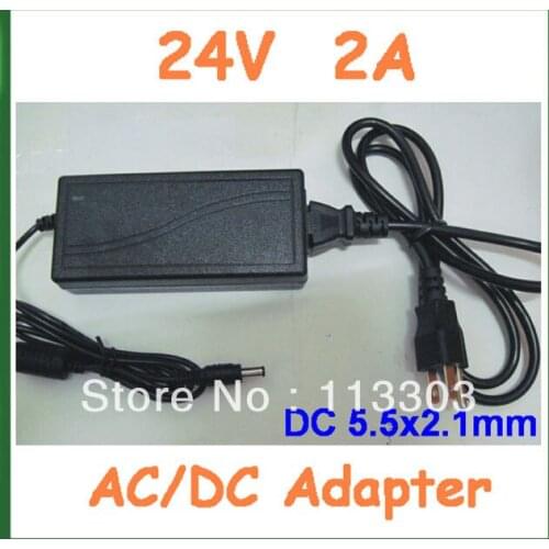 10pcs 24V 2A 48W Power Supply Adapter AU / US / EU / UK Plug with AC Cable 5.5x2.1mm / 5.5*2.1mm