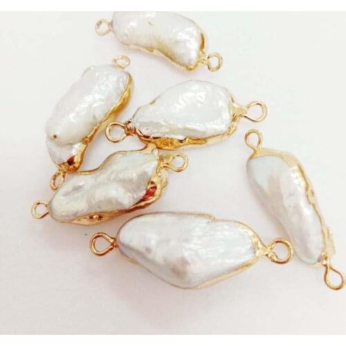5 PCS /LOT 100% freshwater loose pearl with baroque shape, BIWA baroque shape pearl with hanging ,DIY PEARL BEADS, white pearl