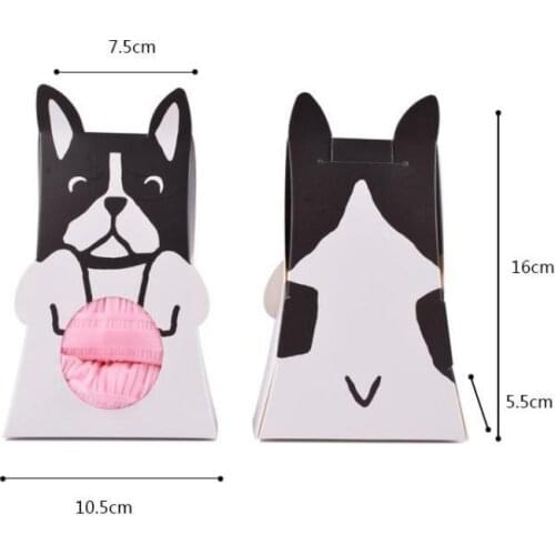 50pcs Colorful Cute Dog Pets Gift Box Candy Folding Paper Packaging Cake Boxes Birthday Party Dessert Cajitas Blancas Caramelos