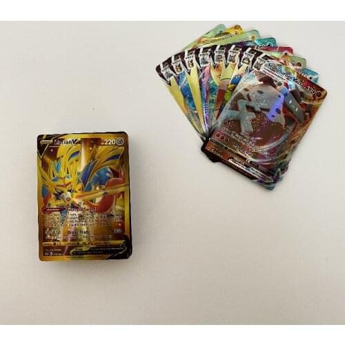 64 new Pokemon cards GX Tag Team Vmax V MEGA EX Super Energy Shine Game Fighting Card Trading Collection Card Toy Kids Gift