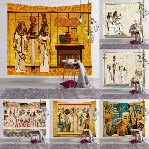 95x73/130x150cm Egyptian Pharaoh Wall Hanging Tapestry Blanket Backdrop Decor