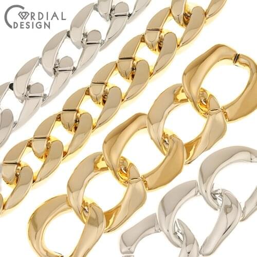 Cordial Design 100Pcs Acrylic Beads/UV Plating/Chain Shape/Hand Made/Jewelry Findings & Components/CCB Beads/DIY Accessories