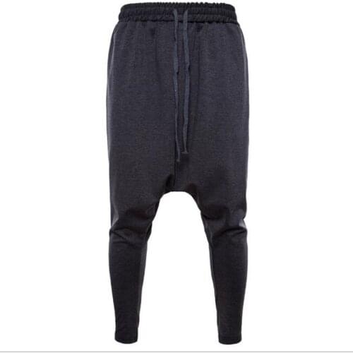 Mens Hippie Harem Pants Men Streetwear Loose Sweatpants Spring Autumn Punk Low Drop Crotch Trousers