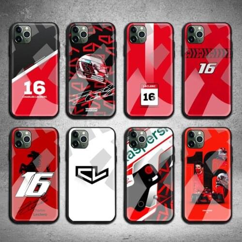 Charles Leclerc 16 Phone Case Tempered Glass For iPhone 12 pro max mini 11 Pro XR XS MAX 8 X 7 6S 6 Plus SE 2020 case