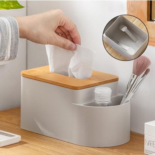 With shrapnel Tissue Box Tissue Box Living Room Bathroom Kitchen Office Toilet Car Tissue Case Holder Matte PS With Storage Box