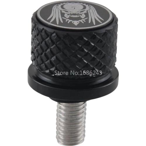 Black Stainless Steel 8mm Motorcycle Predator Thread Pitch Seat Bolt Screw Accessories Fits For Victory All Models Universal