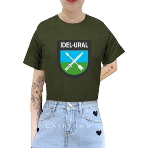 Idel Ural Tatar Legioni Casual Harajuk Females tshirts Unisex Short Sleeve T Shirt HipHop Summer Women T-shirt Streetwear Tops