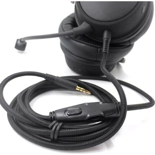 P82F For -HyperX Cloud Alpha/-HyperX Cloud Flight Headphone Cable Sound Control Headphone Cable
