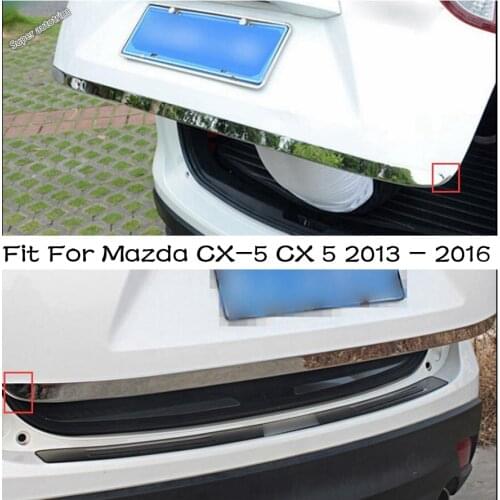 Lapetus Car Tail Gate Door Cover Trim Rear Trunk Molding Bezel Styling Sticker Garnish 1PCS Fit For Mazda CX-5 CX 5 2013 - 2016