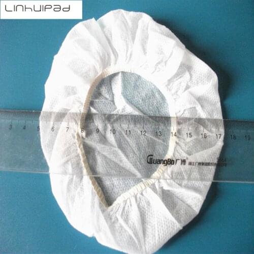Linhuipad 12-13cm 2 color White and black Non Woven Disposable Sanitary Headphone Cover widely use for big over head headsets