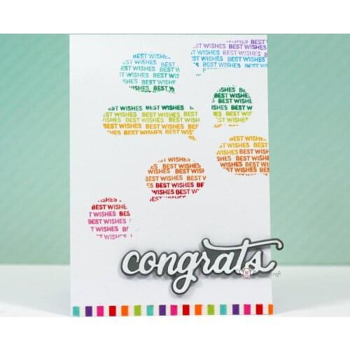 Mmao Crafts Metal Steel Cutting Dies New Congrats letter Stencil For DIY Scrapbooking Paper/photo Cards Embossing Dies