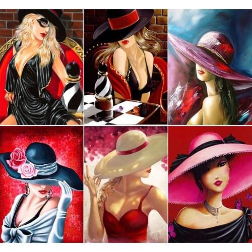 5D Diy Diamond Painting Full Square/Round Diamond Woman Diamond Embroidery Portrait Picture Rhinestone Mosaic Wall Decoration