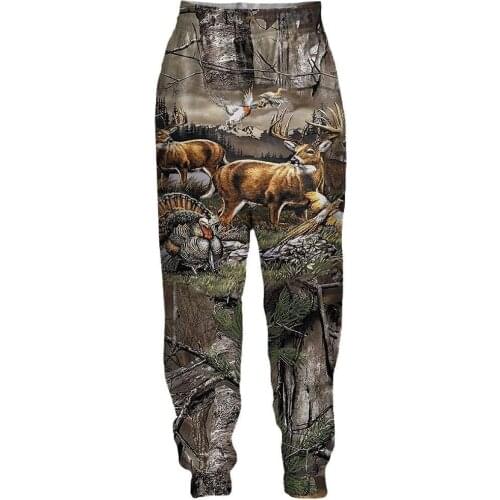 Deer Hunting Camo 3D All Over Print Sweatpants Harajuku Fashion Unisex Trousers Hip Hop Casual Joggers Pants