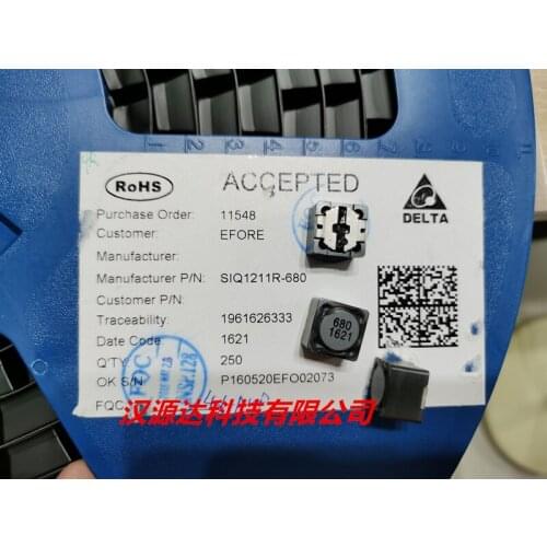 Original new 100% SIQ1211R-680 SMD power inductor 1210-680 68UH 3A 12X12X11