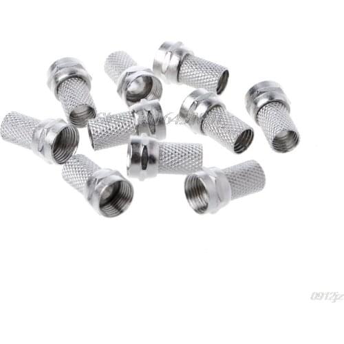 75-5 F type connector Digital cable TV coax plug for cable TV screw coax plug F-type connector 10pcs/lot