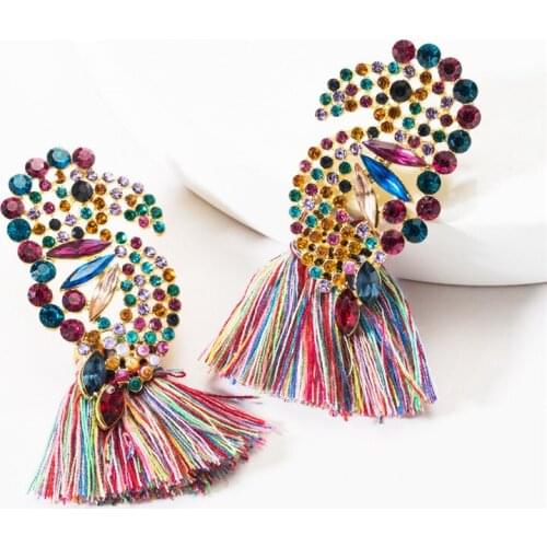 Earings Fashion Jewelry 2019 European Fashion Glass Parrot Bird Tassel Bohemian Womens Retro Temperament Party Earrings