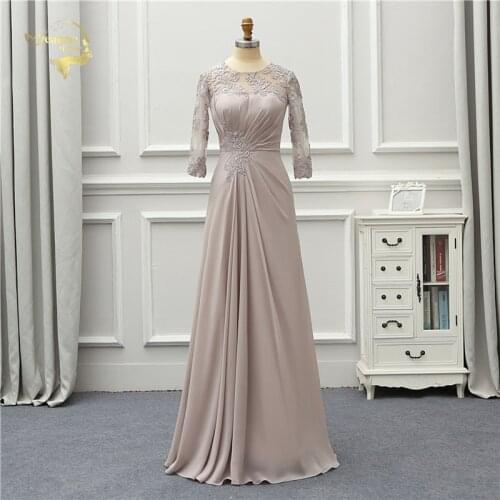 Jeanne Love Formal Evening Dress 2020 Applique Event Chiffon Three Quarter Sleeve Elegant Robe De Soiree Vestido De Festa OL5226