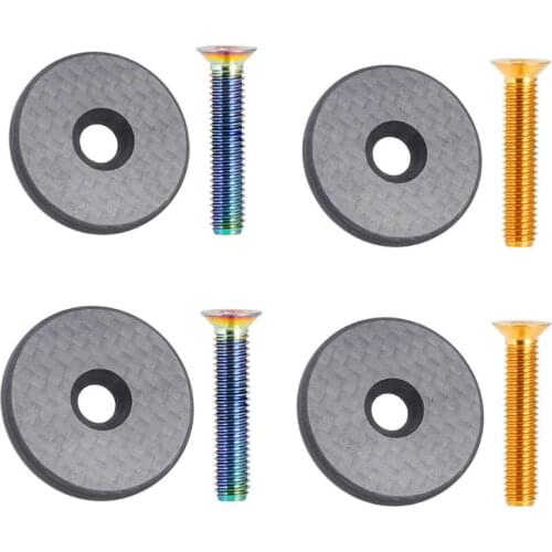 Bicycle Headset Top Stem Cap Carbon Fiber 28.6/31.8 OD2 Steerer Front Fork Cap X3UA