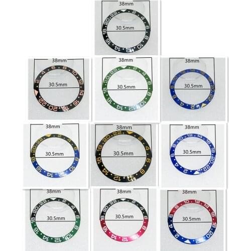 Watch Part Outer 38MM Inner 30.5MM diameter Ceramic Time Bezel Insert fit 40mm SUB Case