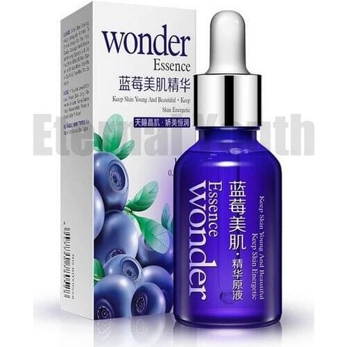 2pcs Ageless Blueberry Essence Acid Facial Liquid Lifting Firming Moisturizing Shrink Pores Anti-wrinkle Elite Fluid 15ml