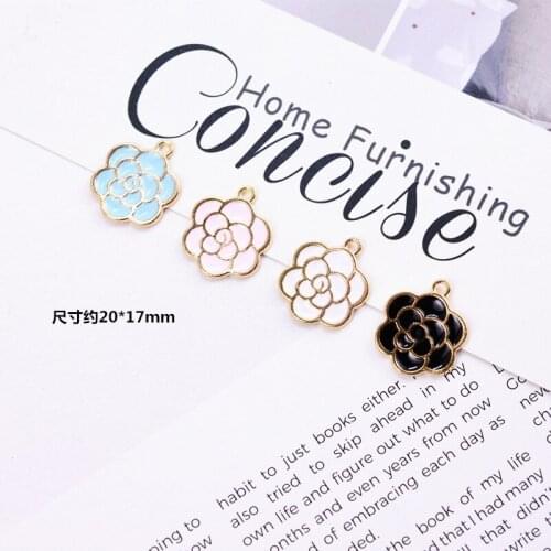 10pcs/lot Flower Diy Deisgn Enamel Charm for Jewelry Making Earring Bracelet or Necklace Charms
