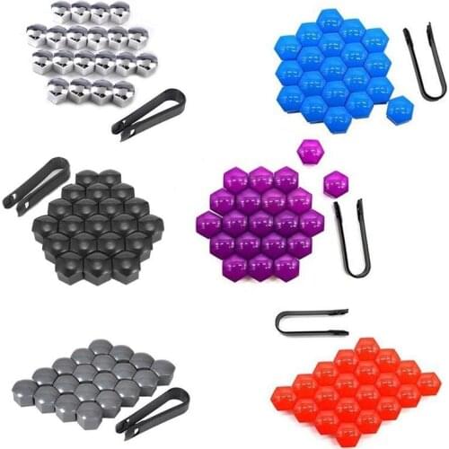 20pcs 17mm Tyre Cars Vehicles Tire Protector Wheel Tyre Screw Cap Decorative Tyre Wheel Nut Screw Bolt Car Styling Dust Proof