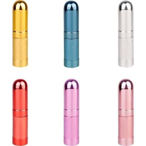 6ml Perfume Spray Bottle Portable Refillable Glass Bottle Empty Mini Cosmetic Containers Travel Aluminum Perfume Atomizer 1PC