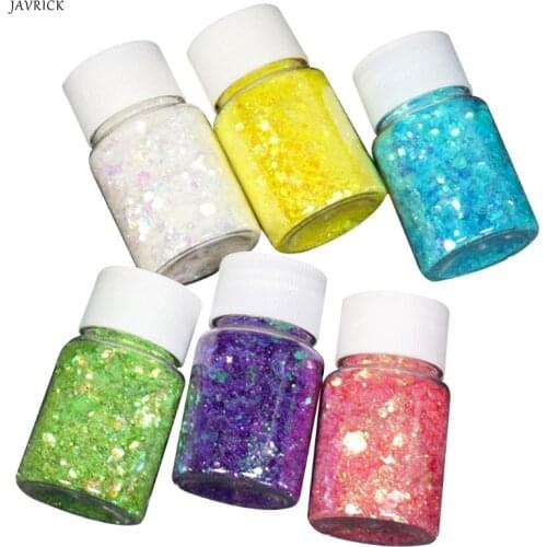 6 Pcs/set Glitter Filling Material Epoxy Filler Decoration Ornaments DIY Tool Sequin Resin Mold Accessories